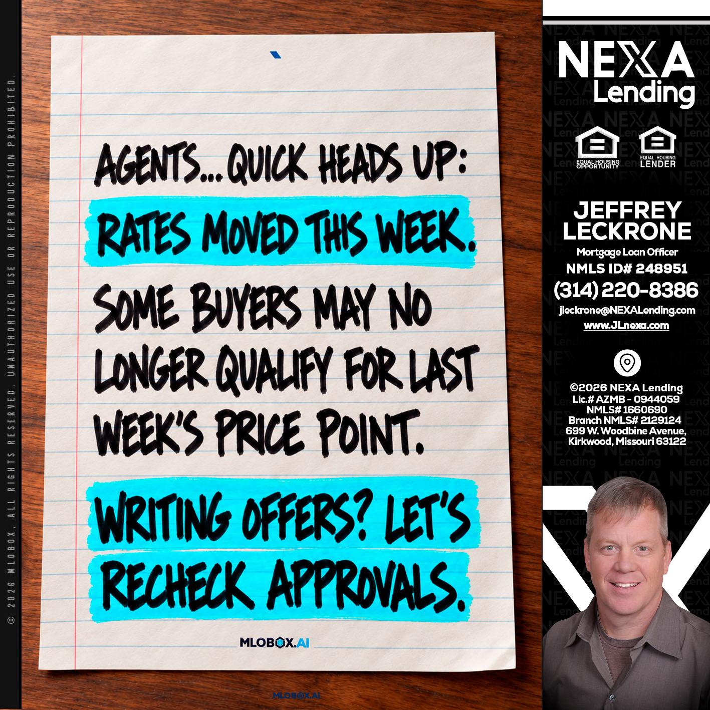 AGENTS - Jeffrey Leckrone -Mortgage Loan Originator