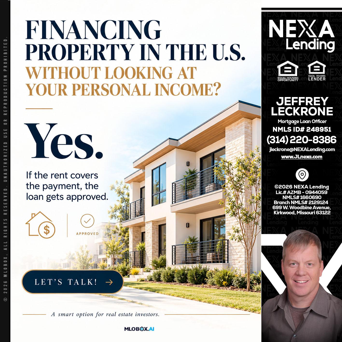 FINANCING - Jeffrey Leckrone -Mortgage Loan Originator